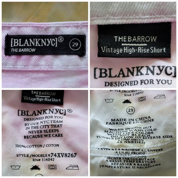 Blank NYC The Barrow Vintage High Rise Tie Dyed Denim Jean Shorts - Picture 14 of 14